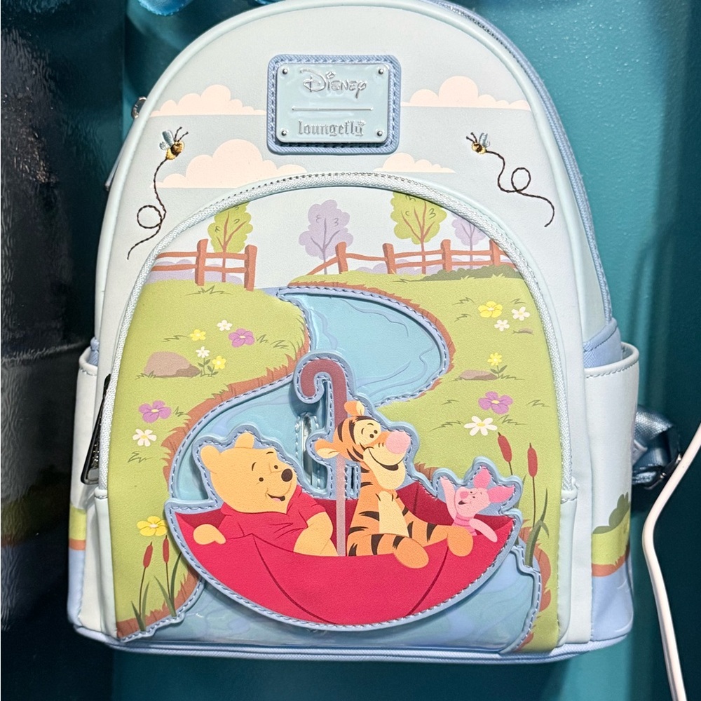 Loungefly Disney Kids Backpack - Light Blue and Multicolor